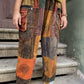 Nepal El Yapımı Patchwork Turuncu Pantolon