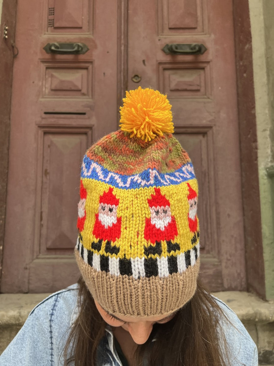 Bohemian Ethnic Patterned Lilac Beret