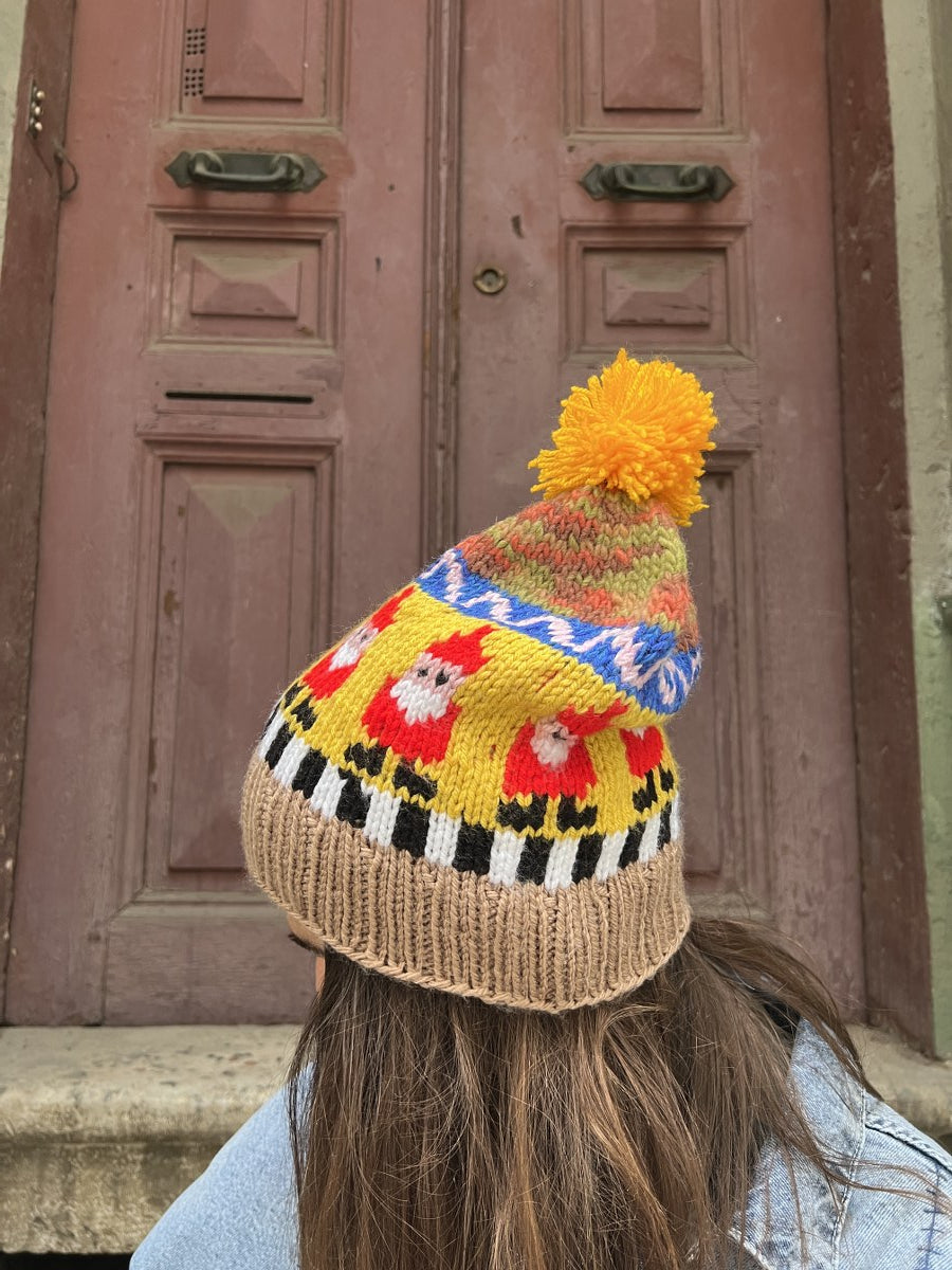Bohemian Ethnic Patterned Lilac Beret