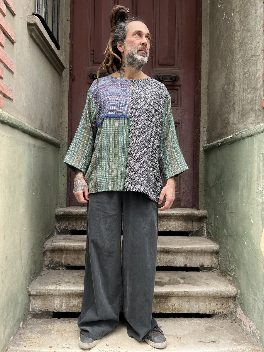 Ravion Dokuma Erkek Bluz – Tek Üretim, Etnik Dokuma & Sürdürülebilir