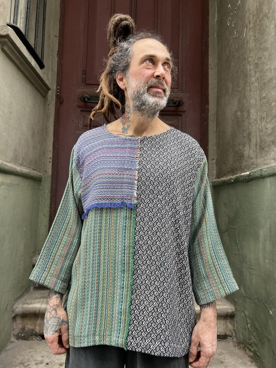 Ravion Dokuma Erkek Bluz – Tek Üretim, Etnik Dokuma & Sürdürülebilir