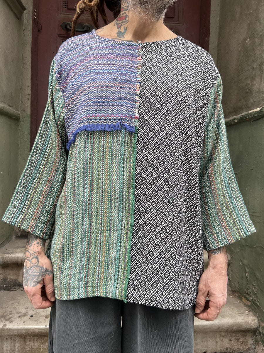 Ravion Dokuma Erkek Bluz – Tek Üretim, Etnik Dokuma & Sürdürülebilir