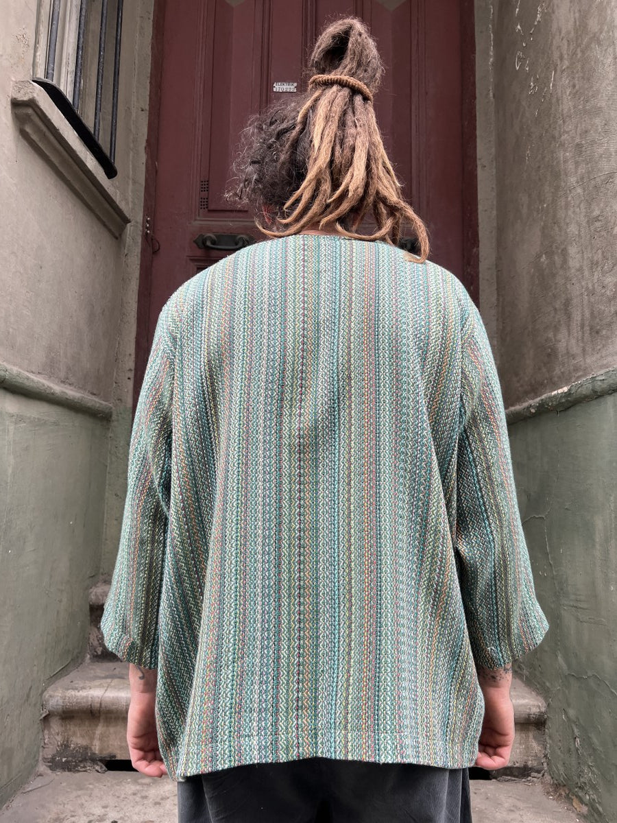 Ravion Dokuma Erkek Bluz – Tek Üretim, Etnik Dokuma & Sürdürülebilir