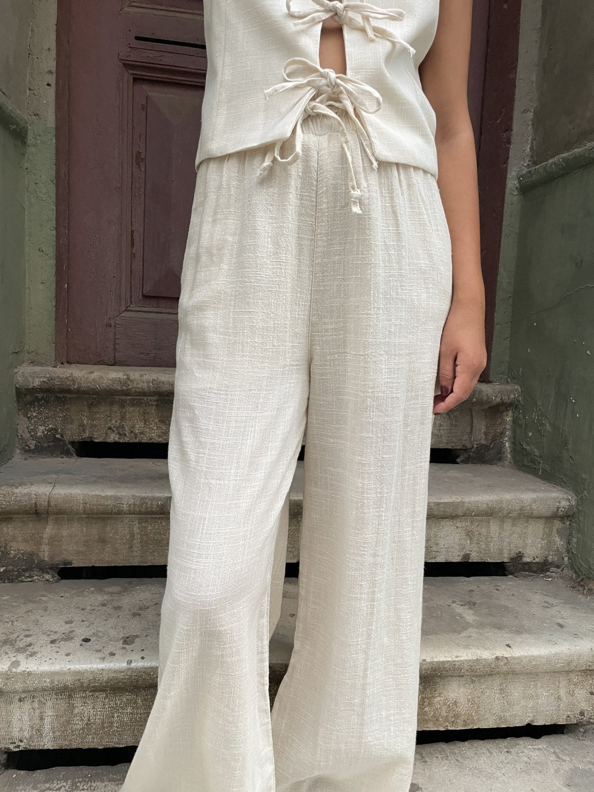 Pamuklu Lastikli Cepli Kadın Pantolon – 2 Renk | Rahat Kalıp