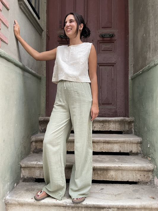 Pamuklu Lastikli Cepli Kadın Pantolon – 2 Renk | Rahat Kalıp