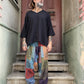 Unisex Nepal Patchwork Desenli Şalvar Pantolon – Mavi Renkli