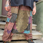 Mevsimlik Nepal Patchwork Taşlanmış Şalvar Pantolon – Unisex, Rahat Tasarım