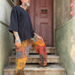 Unisex Bohem Nepal Patchwork Pantolon