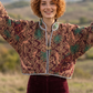 Ruhana Kantha – Çift Taraflı Çiçek Desenli Patchwork Bohem Kadın Ceket