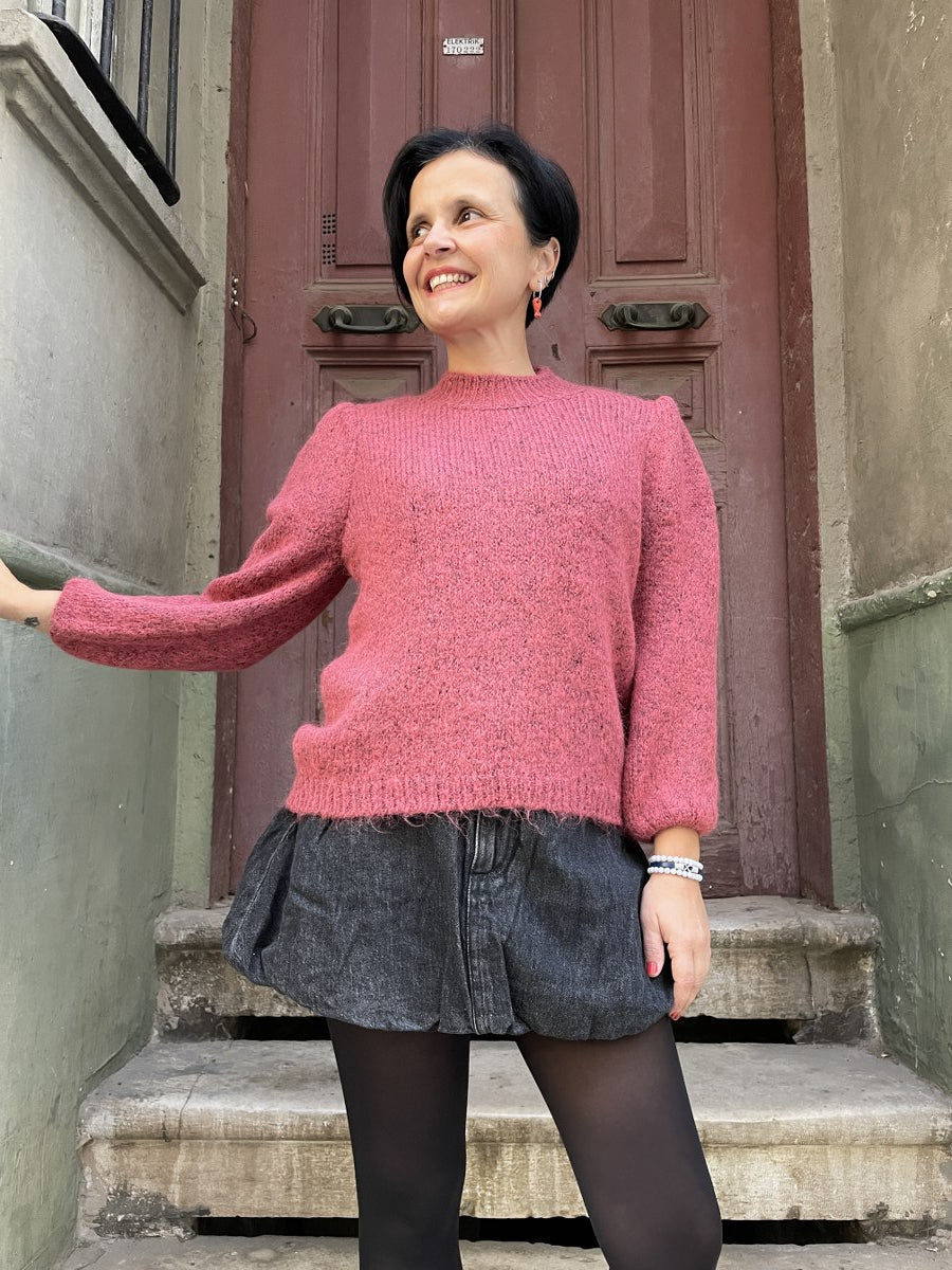 Yumuşak Dokulu Kadın Pembe Kazak