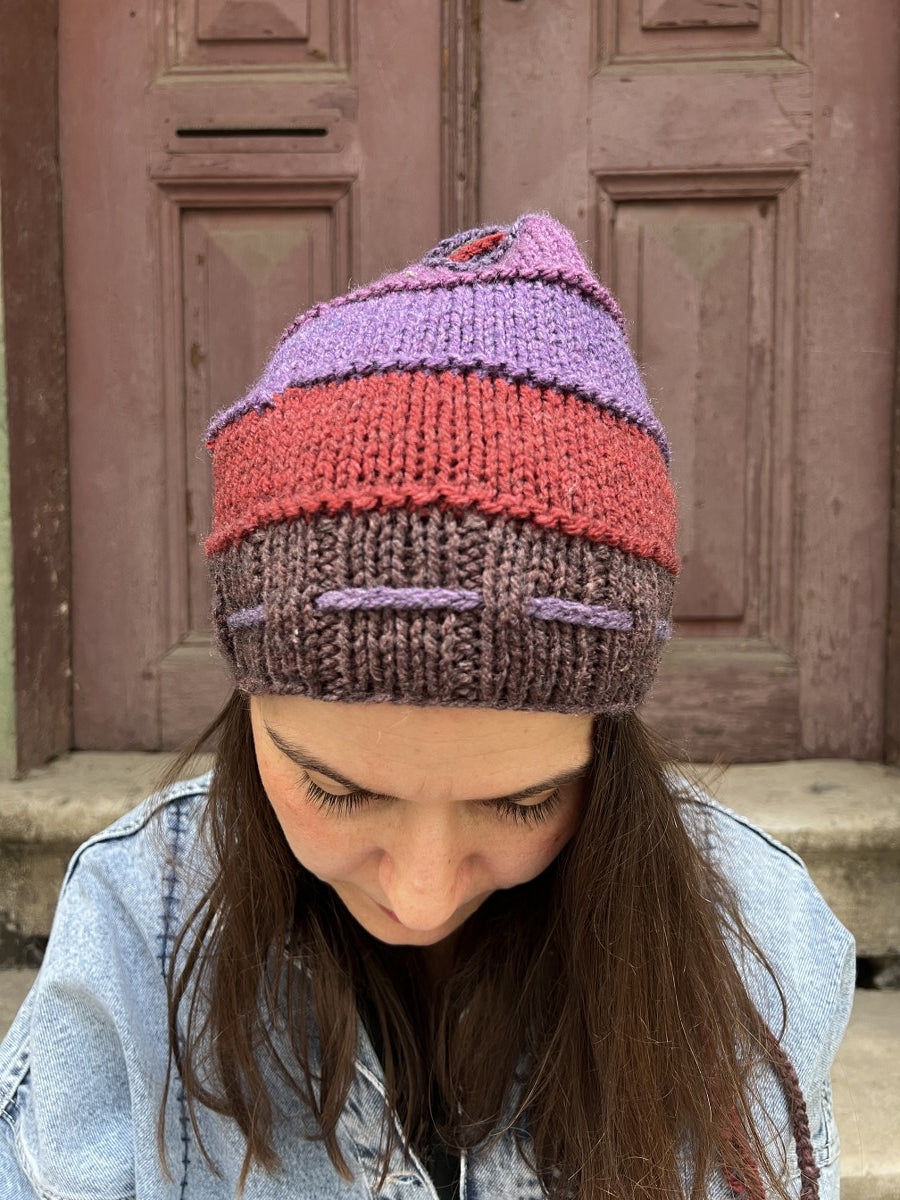 Bohem Rastalılara Uygun El Örgüsü Bere – Üstü Açık Tasarım