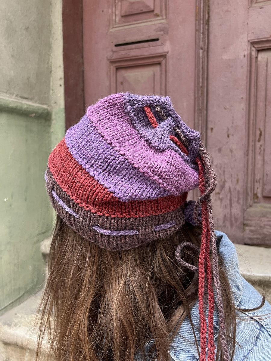 Bohem Rastalılara Uygun El Örgüsü Bere – Üstü Açık Tasarım