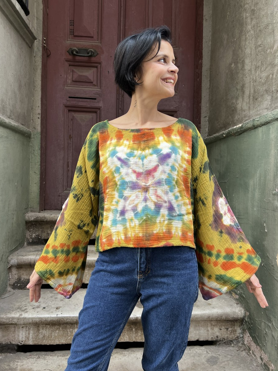 Kadın Batik Bluz Aurora Bloom