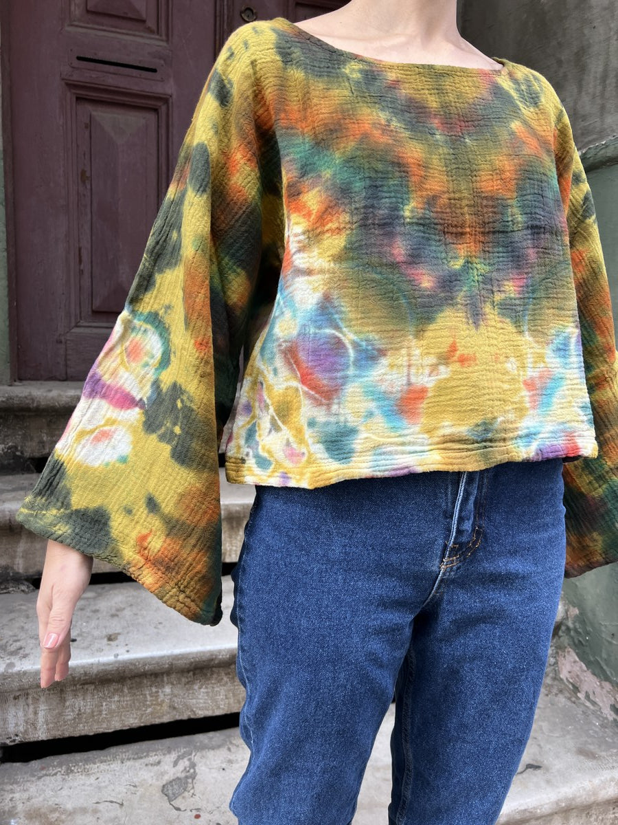 Kadın Batik Bluz Forest Flame