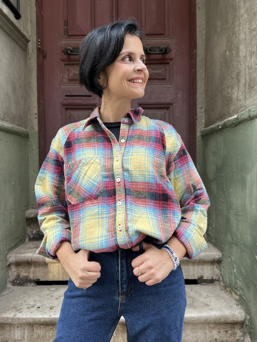 Kadın Oversize Oduncu Gömlek 