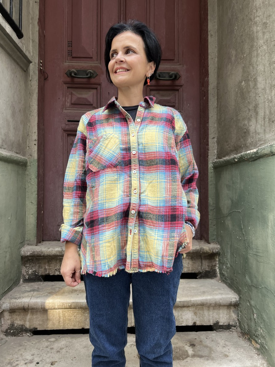 Kadın Oversize Oduncu Gömlek 