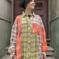Kadın Patchwork Oversize Oduncu Gömlek