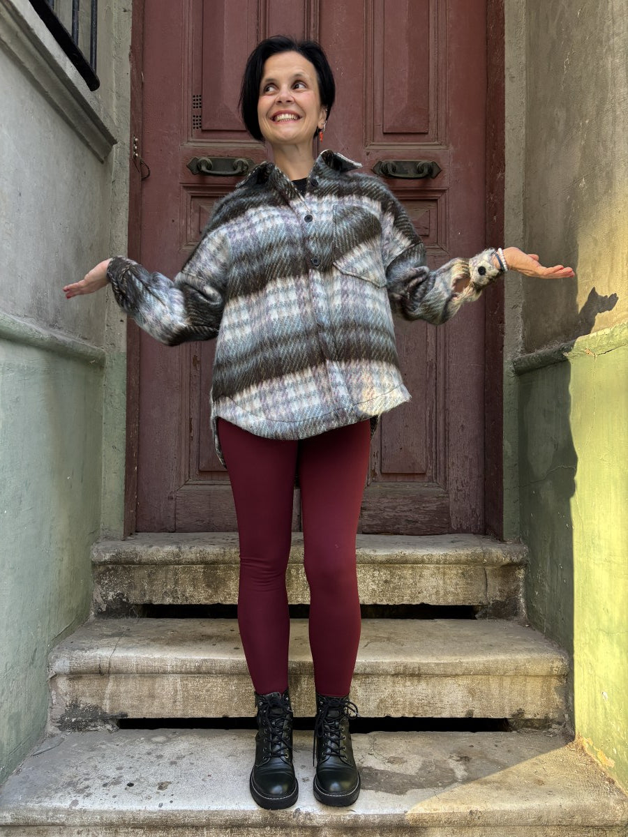 Yumuşak Dokulu Oversize Kadın Oduncu Gömlek – Cozy