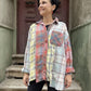 Kadın Patchwork Oversize Oduncu Gömlek