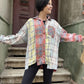 Kadın Patchwork Oversize Oduncu Gömlek