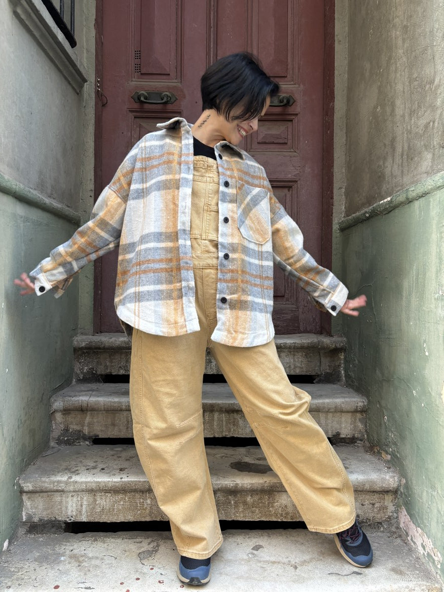 Natural Salopet Tulum – Ayarlanabilir Askılı, Çift Kullanımlı