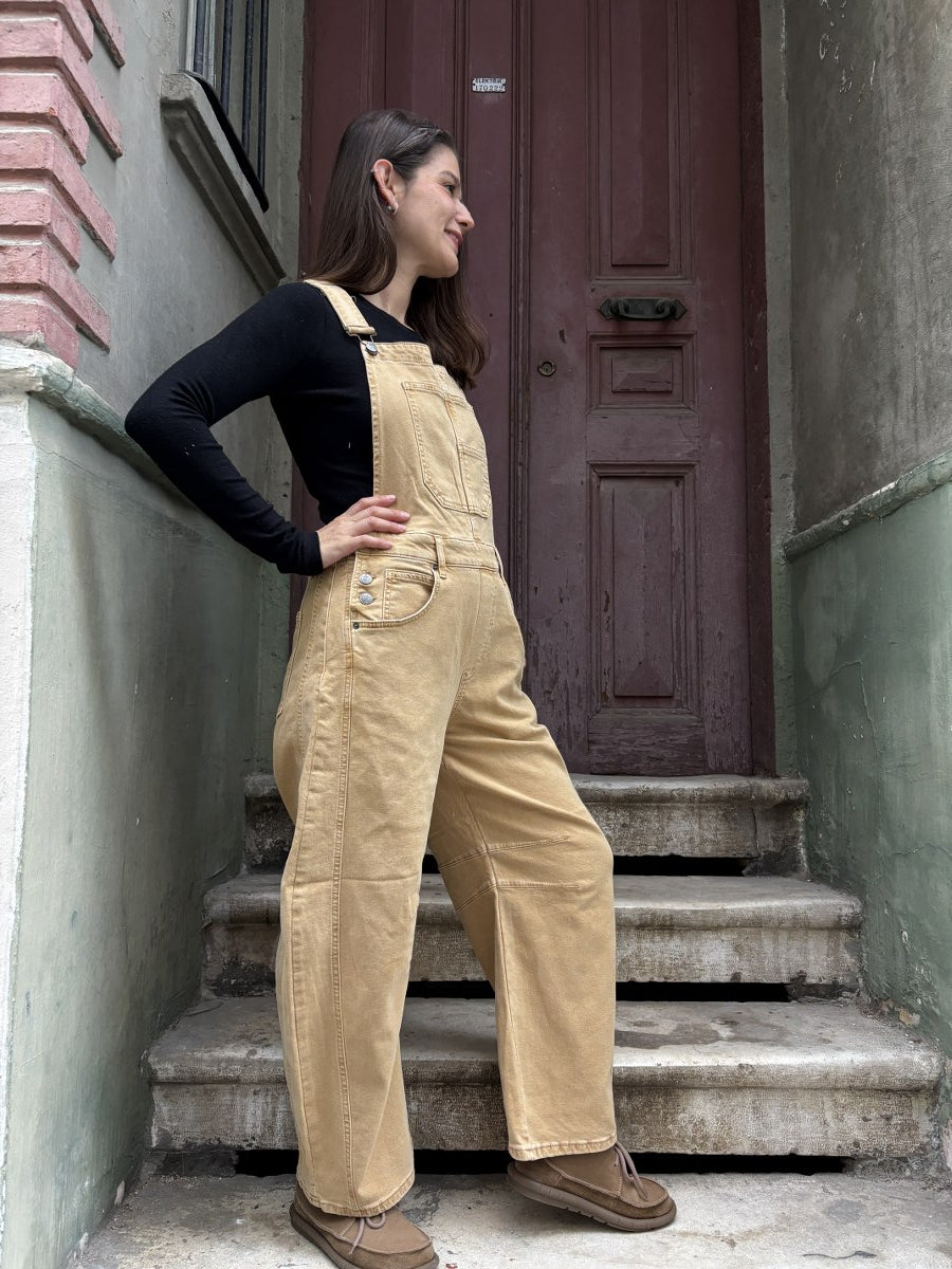 Natural Salopet Tulum – Ayarlanabilir Askılı, Çift Kullanımlı