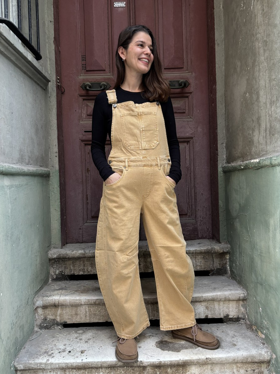 Natural Salopet Tulum – Ayarlanabilir Askılı, Çift Kullanımlı