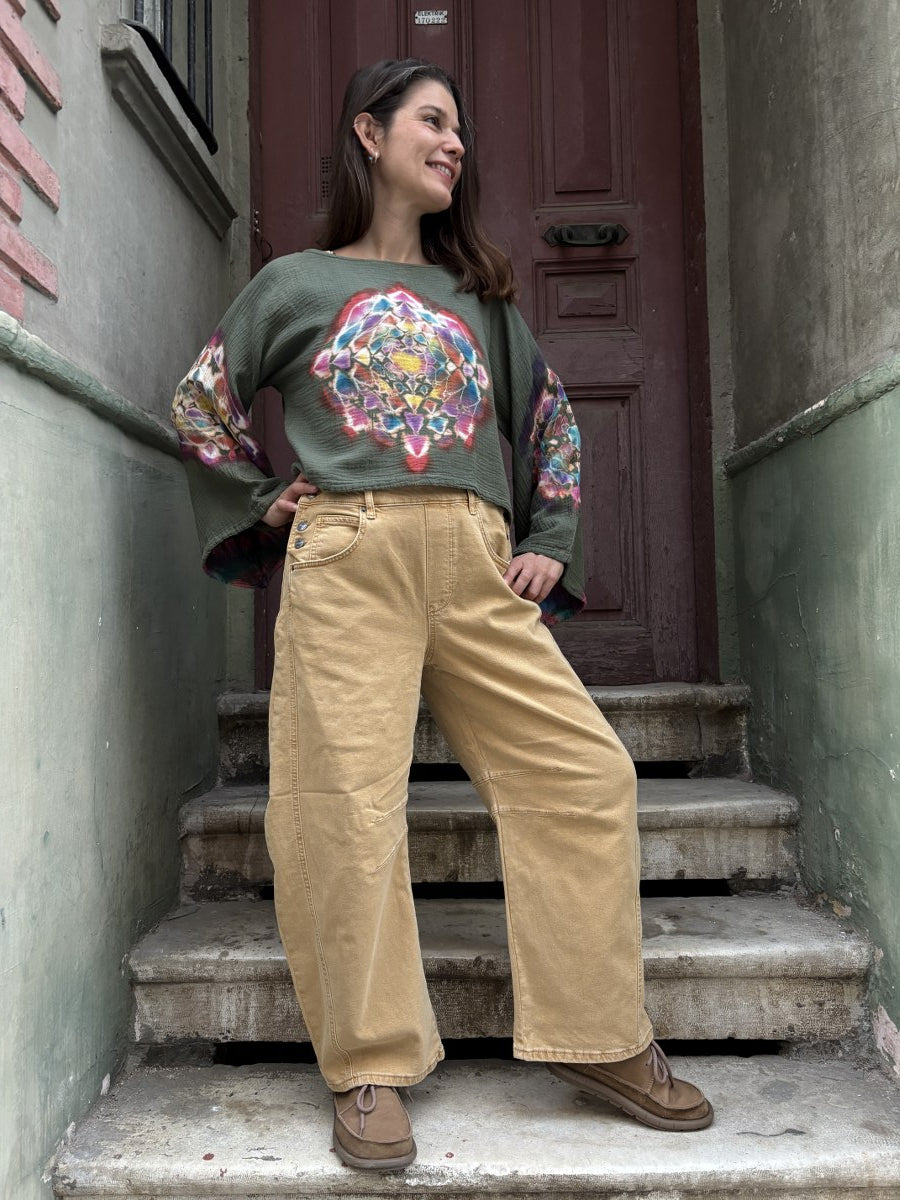 Natural Salopet Tulum – Ayarlanabilir Askılı, Çift Kullanımlı