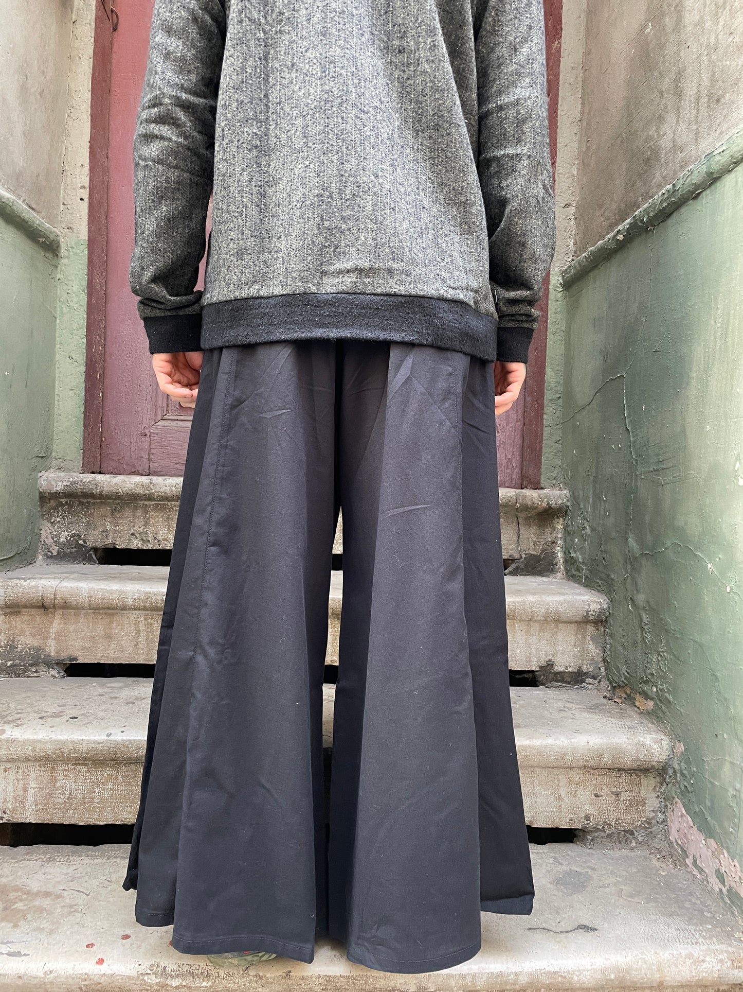 Unisex Japon Tarzı Samuray Pantolon