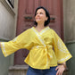 Bohem Sarı Batik Kadın Kimono