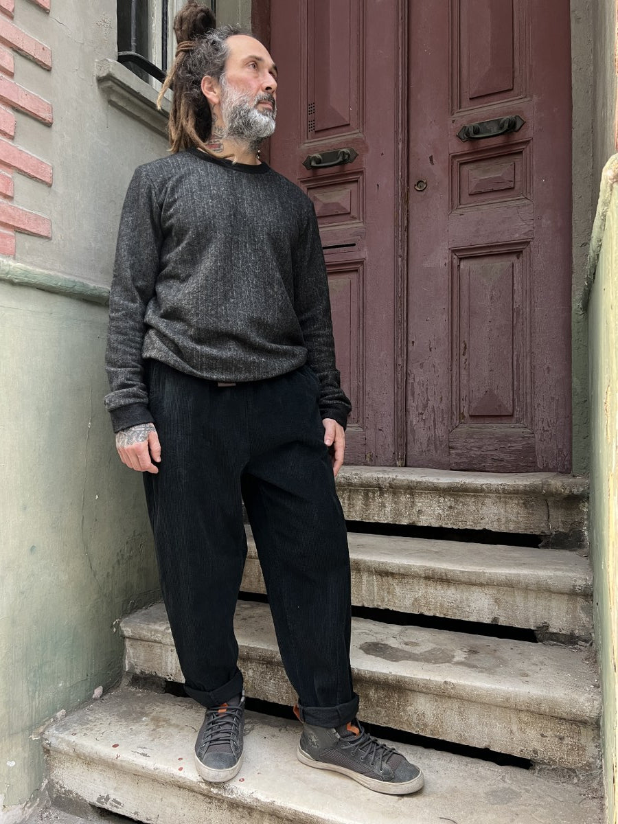 Siyah Kadife Pantolon