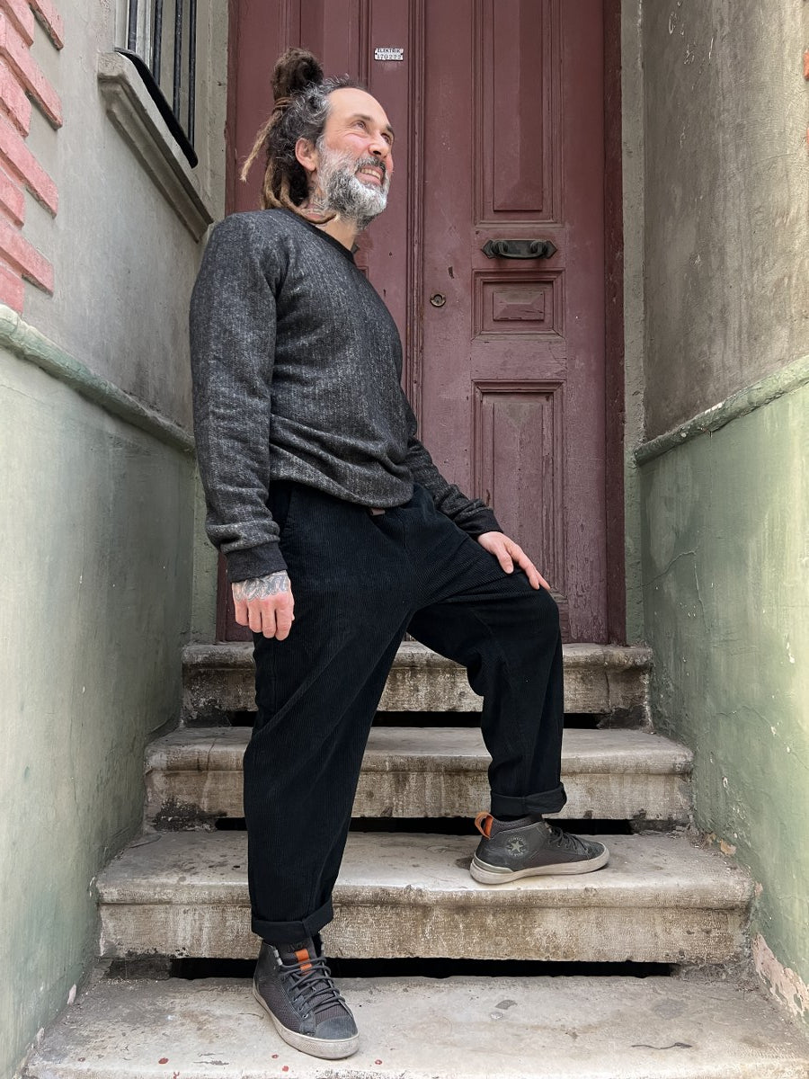 Siyah Kadife Pantolon