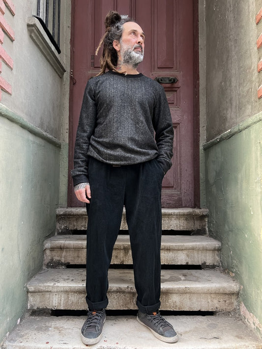 Siyah Kadife Pantolon