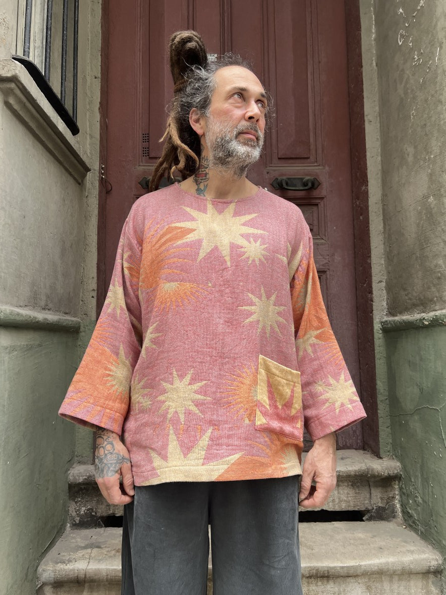 Solaris Tasarım Dokuma Erkek Bluz – %100 Pamuk, Sürdürülebilir