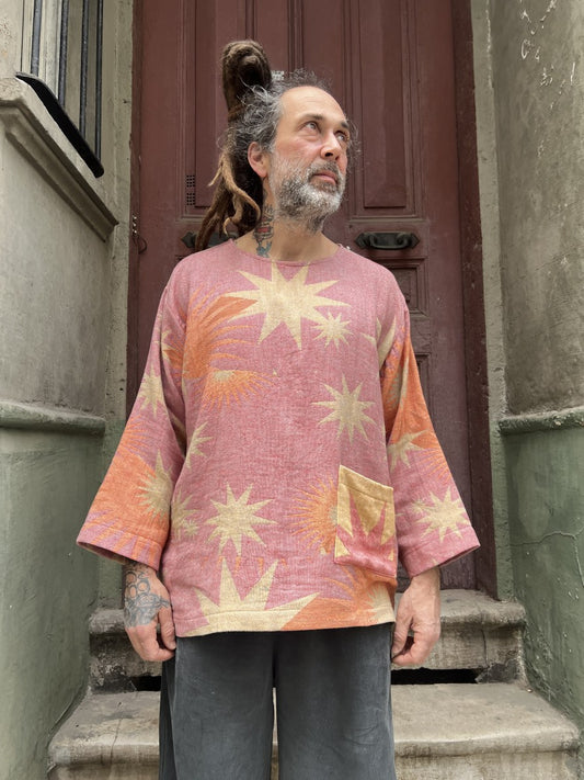 Solaris Tasarım Dokuma Erkek Bluz – %100 Pamuk, Sürdürülebilir