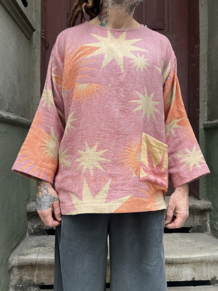 Solaris Tasarım Dokuma Erkek Bluz – %100 Pamuk, Sürdürülebilir