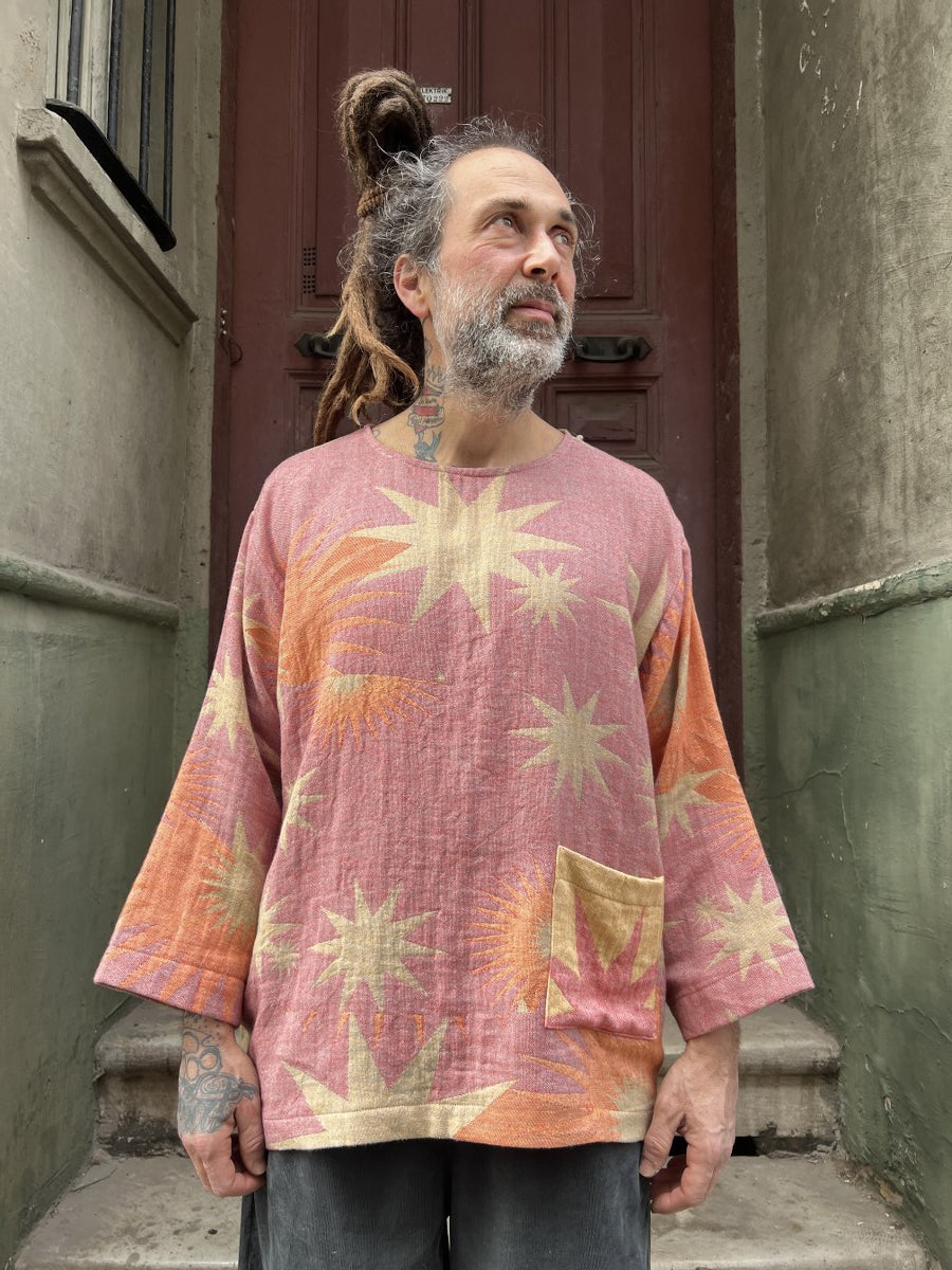 Solaris Tasarım Dokuma Erkek Bluz – %100 Pamuk, Sürdürülebilir