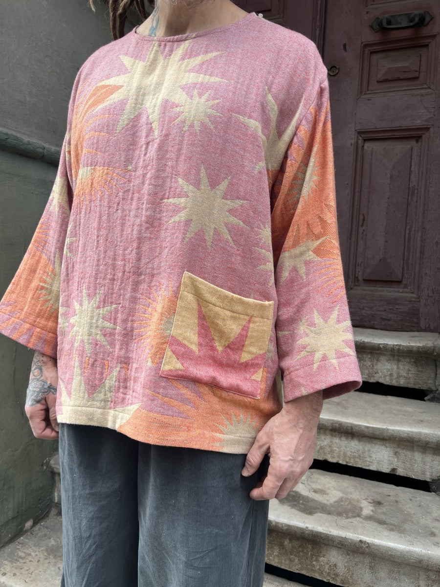 Solaris Tasarım Dokuma Erkek Bluz – %100 Pamuk, Sürdürülebilir