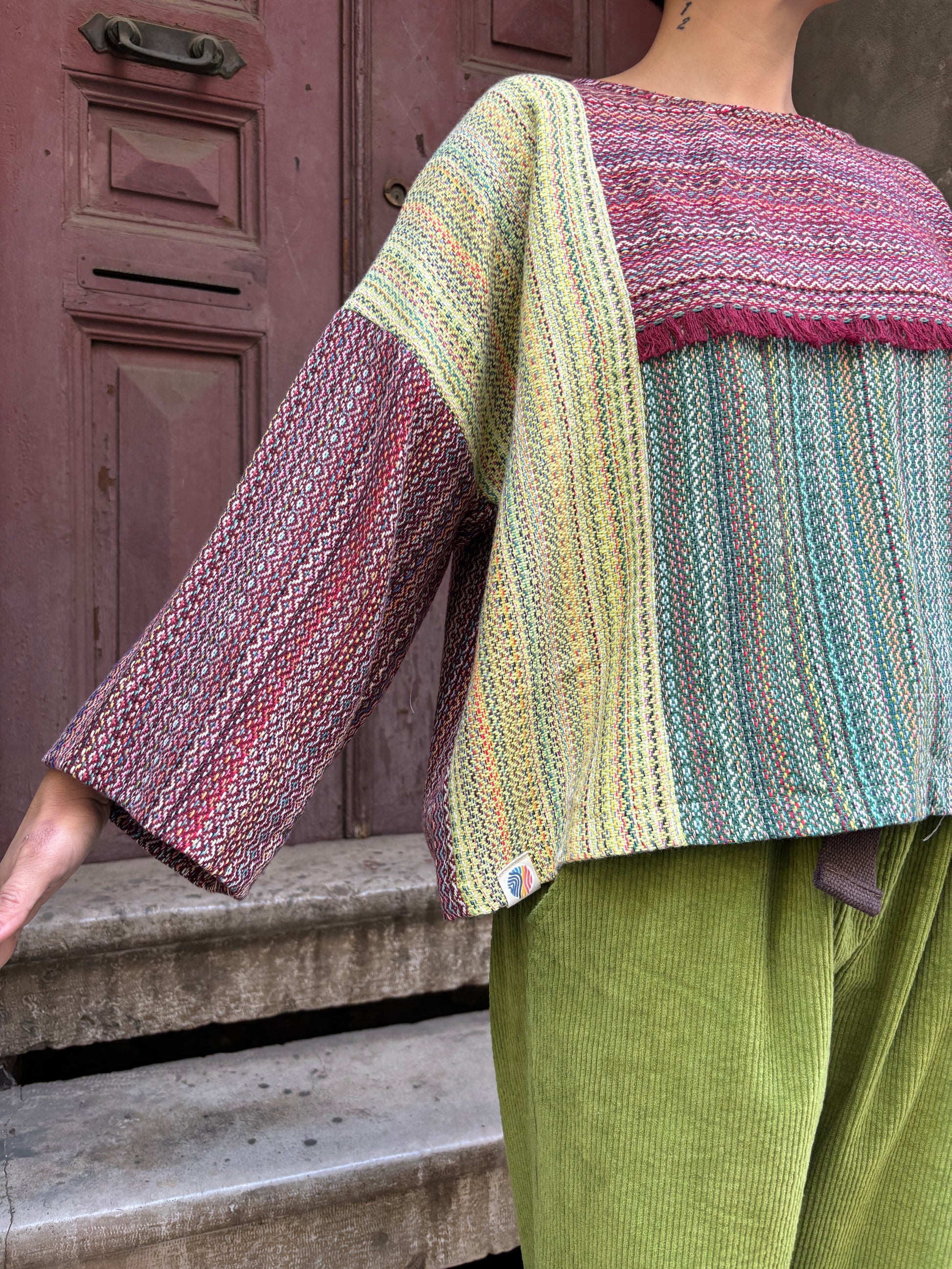 Aurora – Çok Renkli Dokuma Kadın Bluz