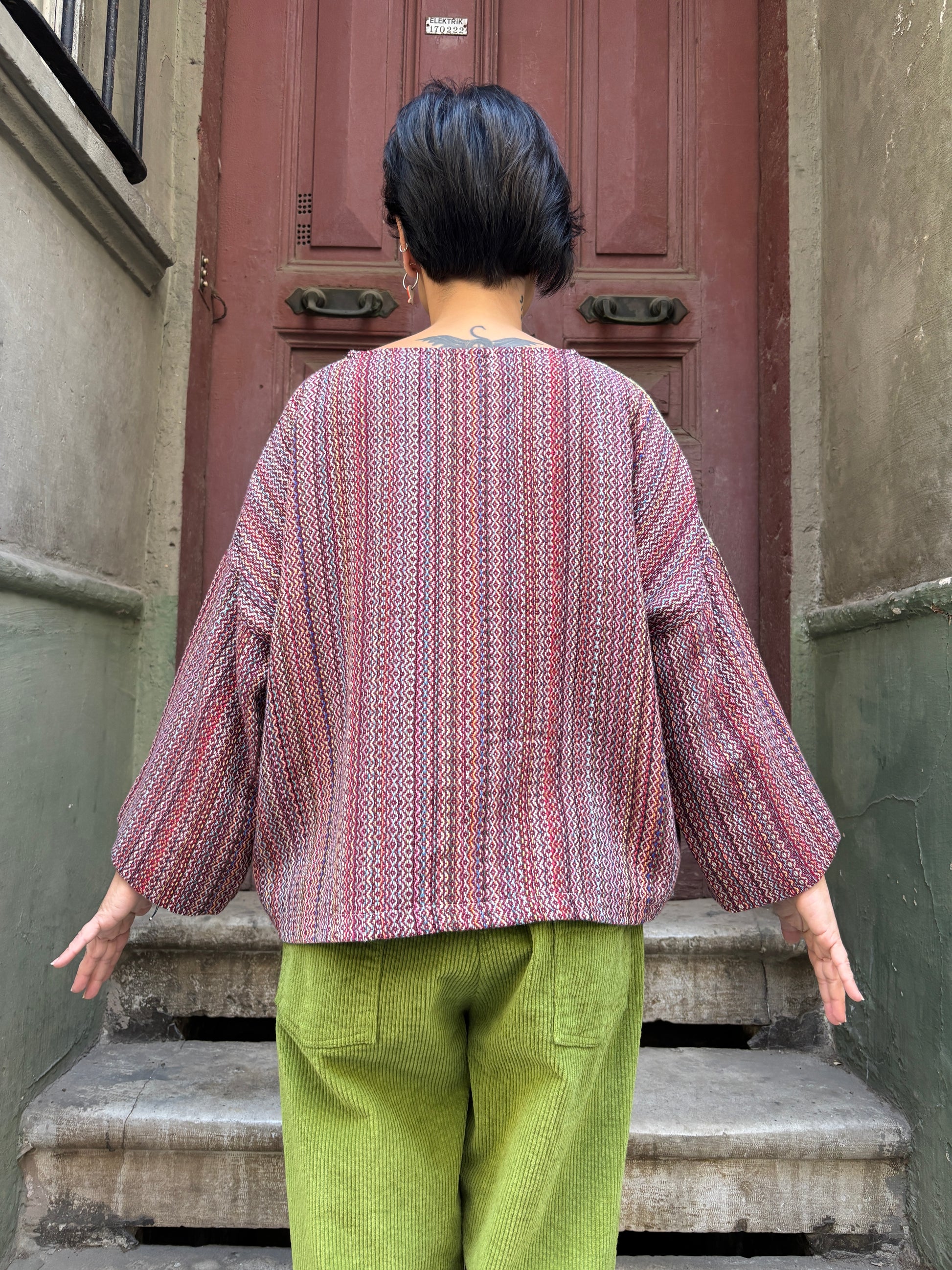 Aurora – Çok Renkli Dokuma Kadın Bluz