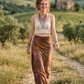 Terra Glow Batik Sarong – Renk Geçişli Viskon Çok Amaçlı Sarong Etek & Elbise