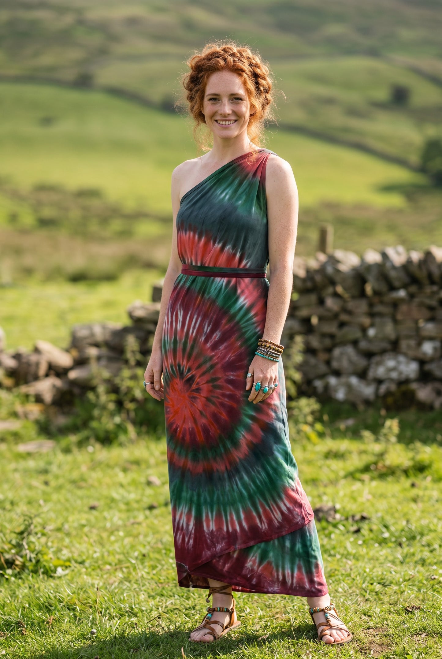 Forest Fire Batik Sarong – Renk Geçişli Viskon Çok Amaçlı Sarong Etek & Elbise
