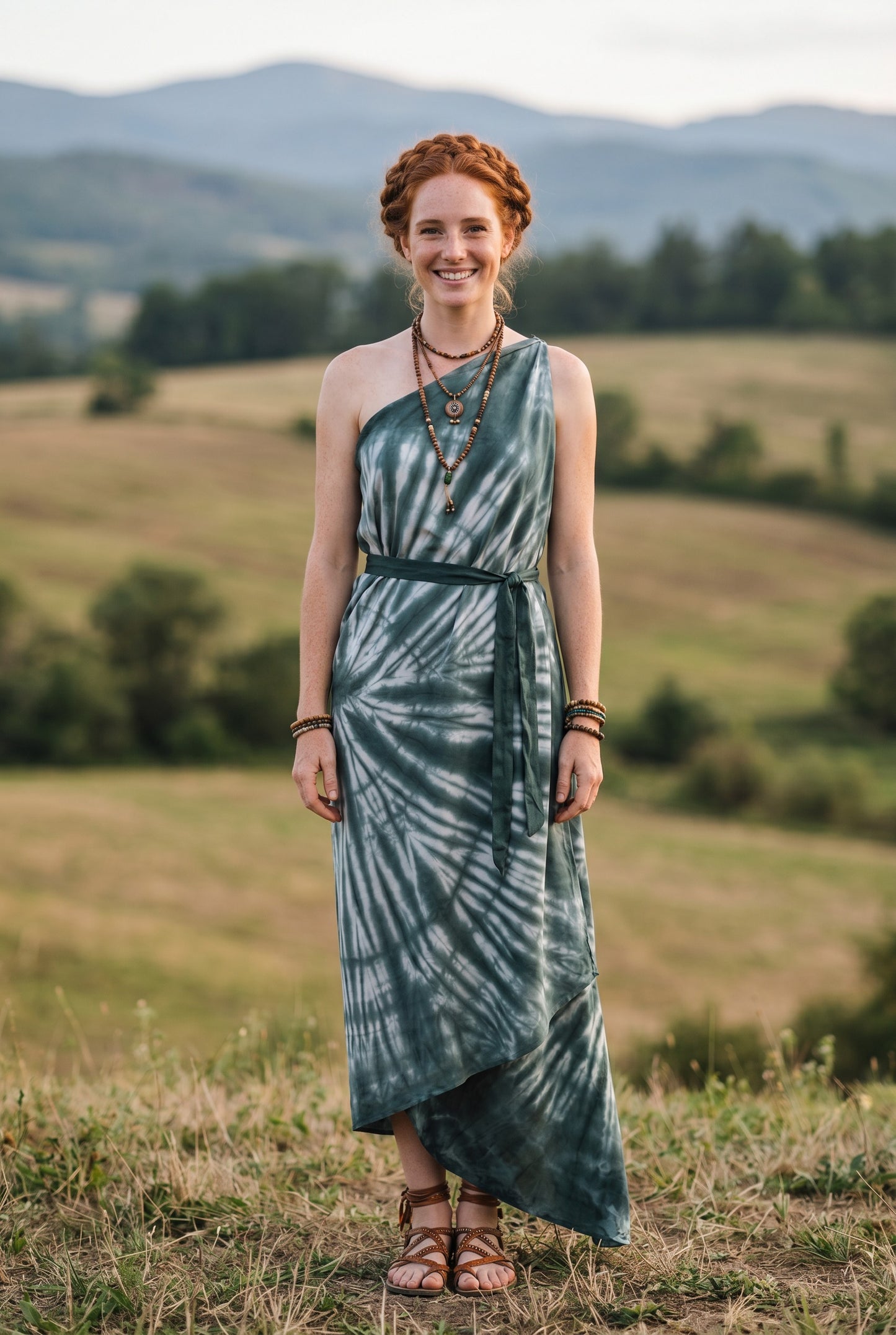 Ocean Mist Batik Sarong – Renk Geçişli Viskon Çok Amaçlı Sarong Etek & Elbise