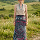 Silver Bloom Batik Sarong – Renk Geçişli Viskon Çok Amaçlı Sarong Etek & Elbise