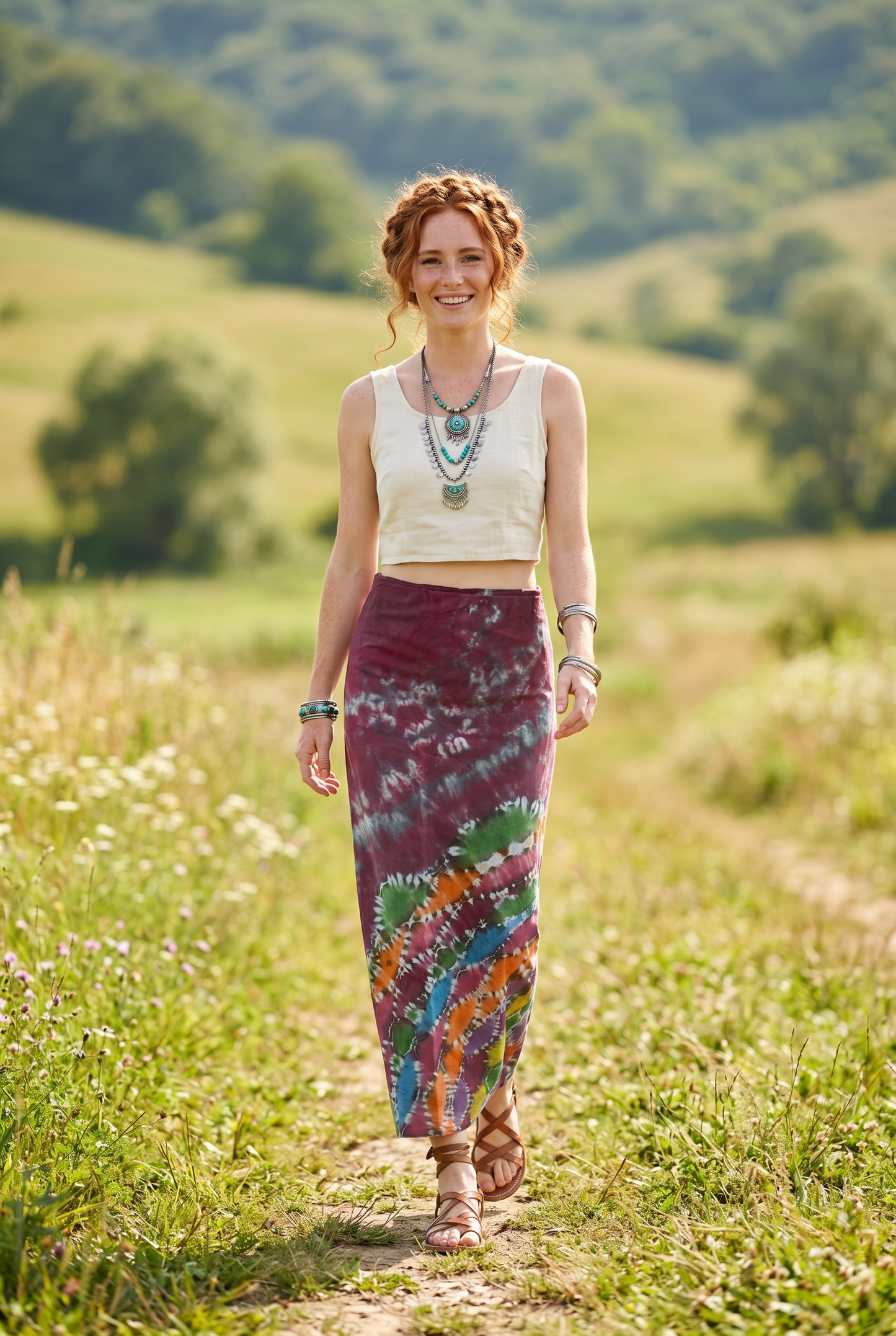 Arya Batik Sarong – Renk Geçişli Viskon Çok Amaçlı Sarong Etek & Elbise