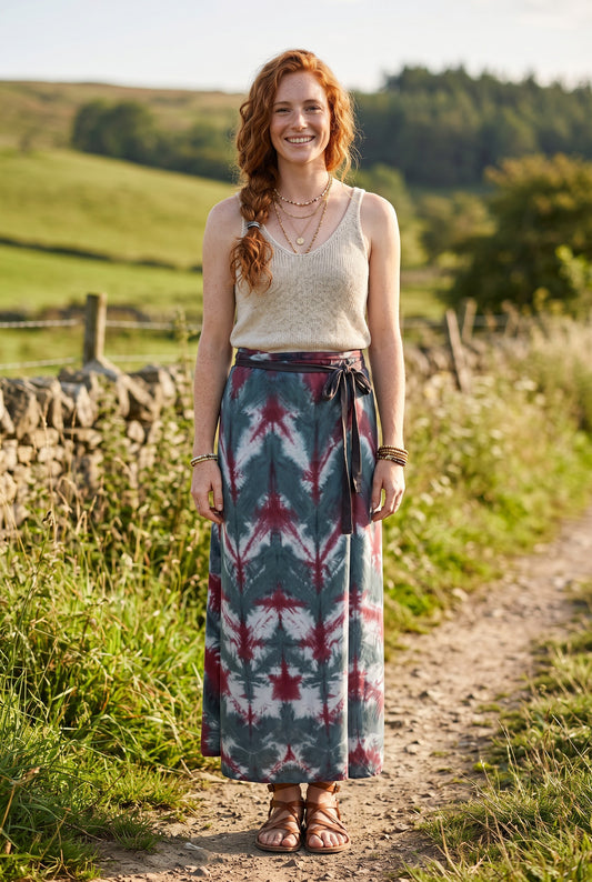 Nordic Spirit Batik Sarong – Renk Geçişli Viskon Çok Amaçlı Sarong Etek & Elbise