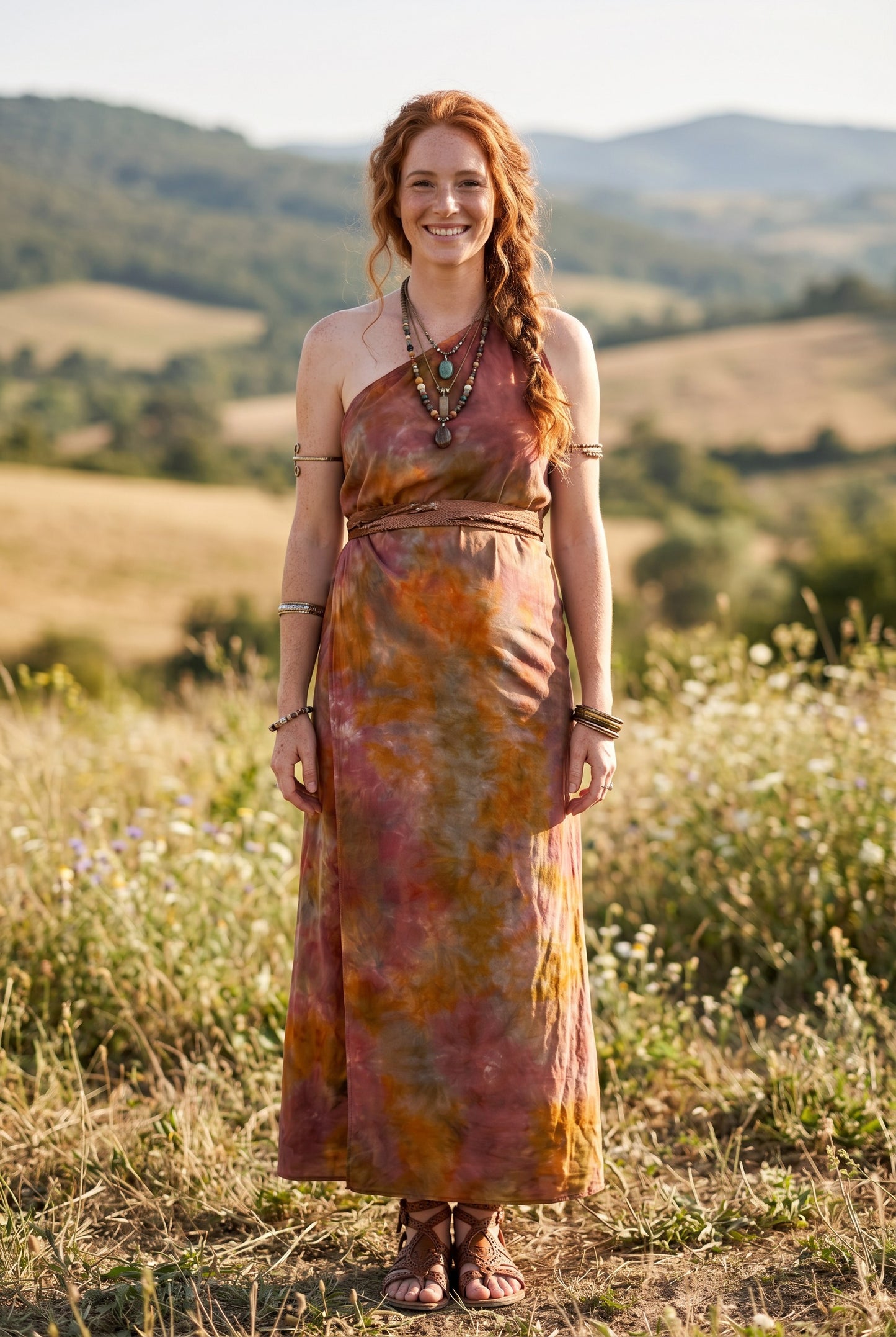 Terra Glow Batik Sarong – Renk Geçişli Viskon Çok Amaçlı Sarong Etek & Elbise