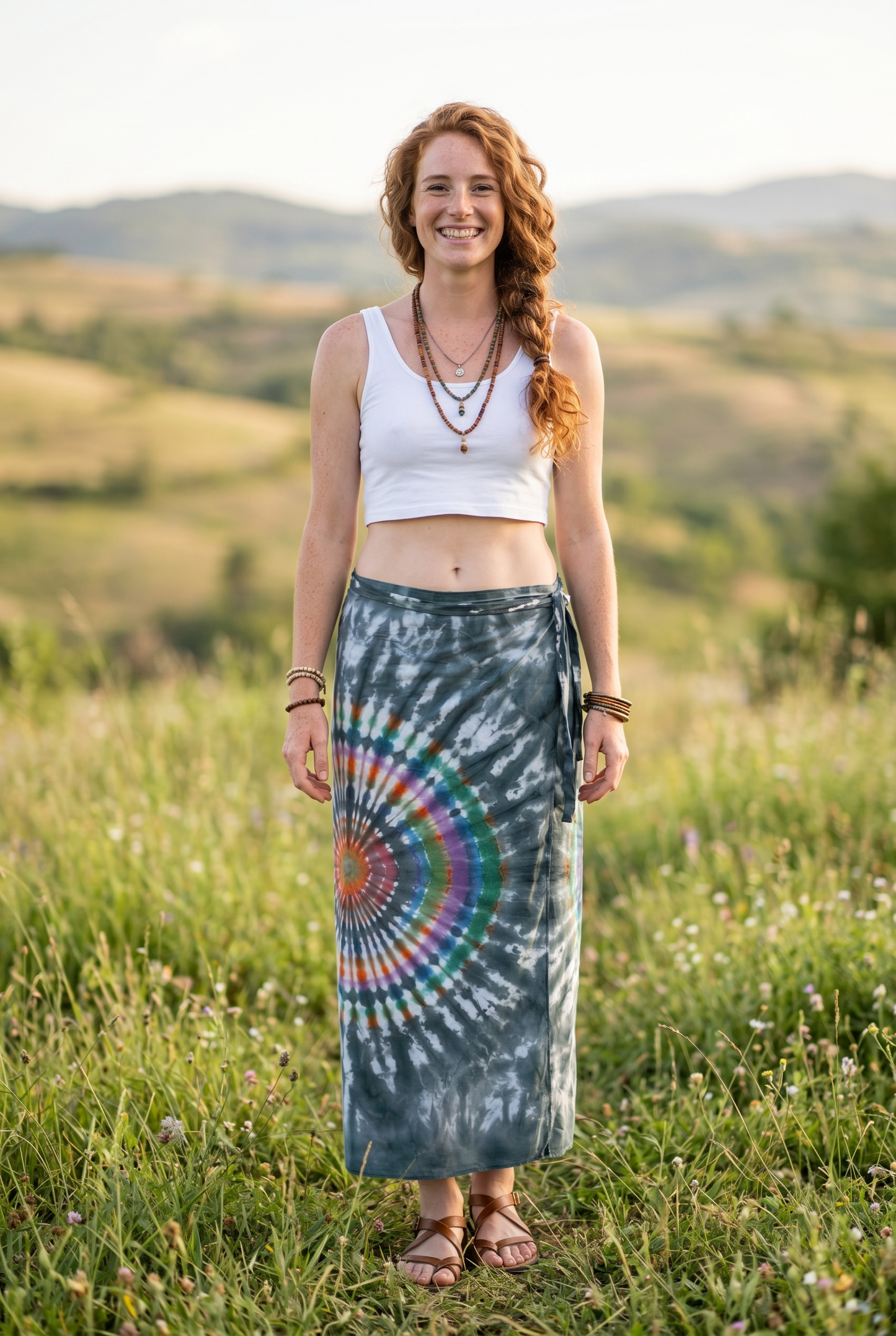 Luna Spiral Batik Sarong – Renk Geçişli Viskon Çok Amaçlı Sarong Etek & Elbise