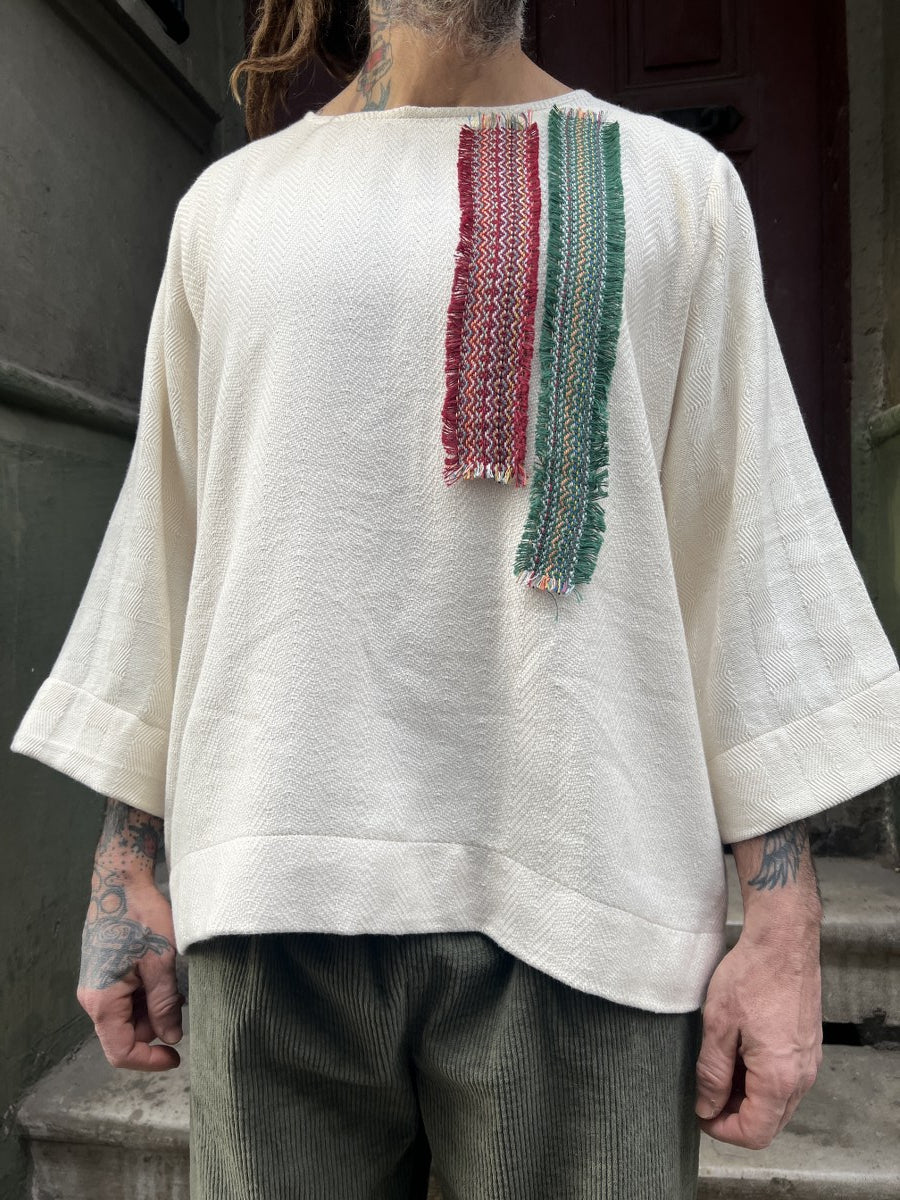 Soren Etnik Dokuma Erkek Bluz – Tek Üretim – %100 Pamuk, Sürdürülebilir