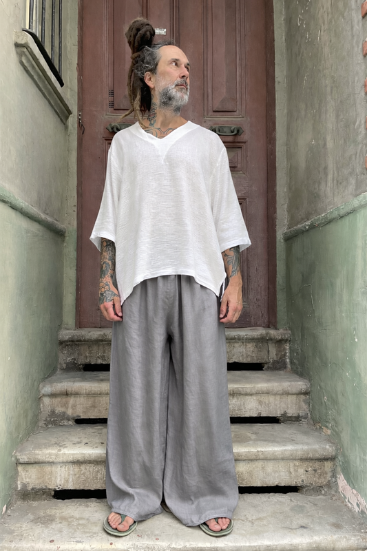 Bohem Bol Paça Tensel Salaş Pantolon - Vizon